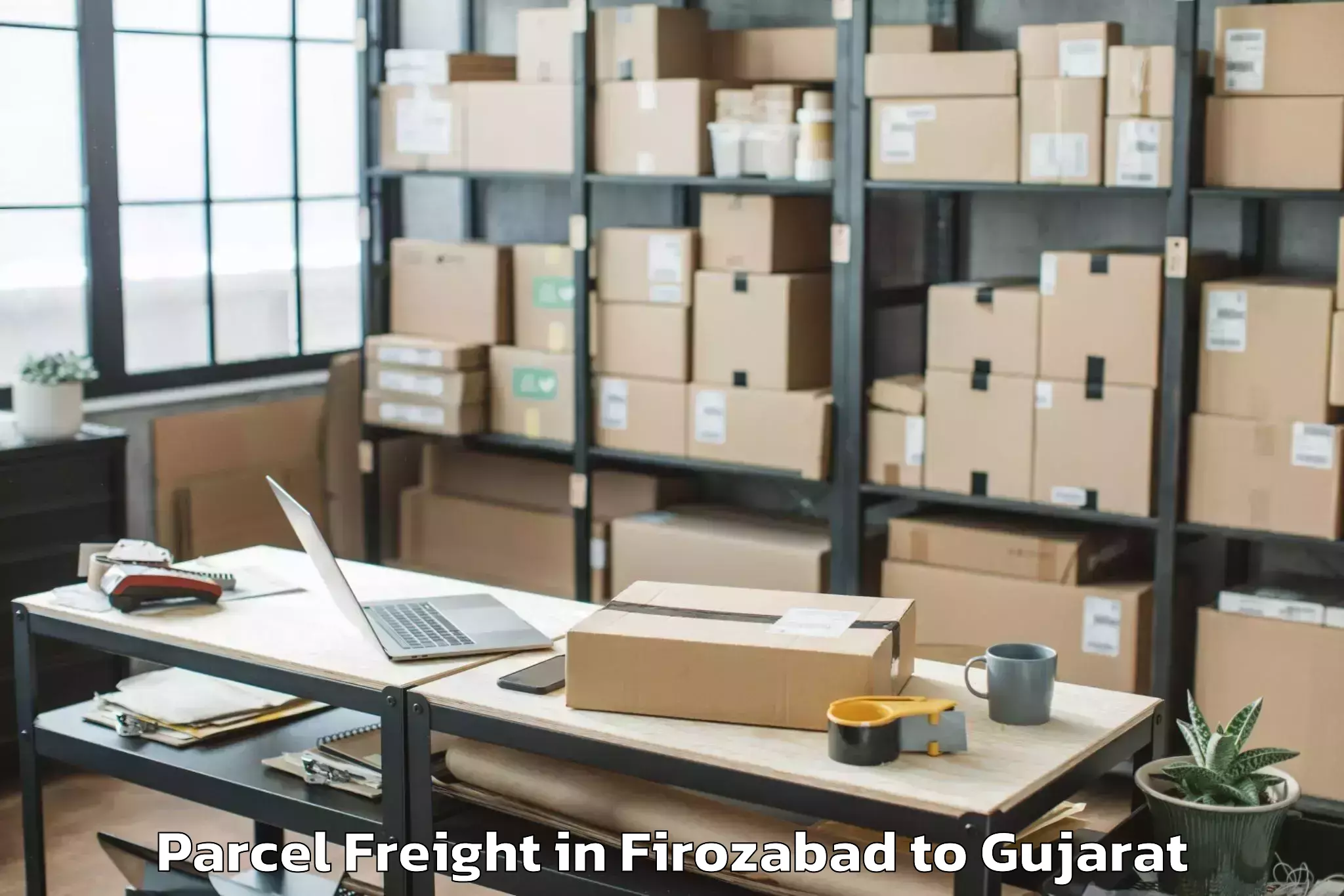 Firozabad to Khambhalia Parcel Freight